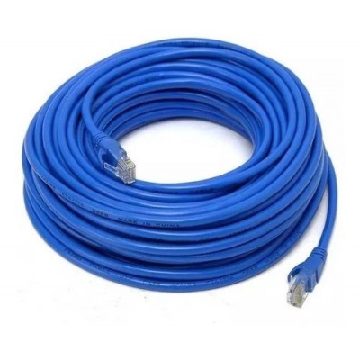 Cabo De Rede 20 Metros Rj45 Ethernet Cat 5e Lan Azul